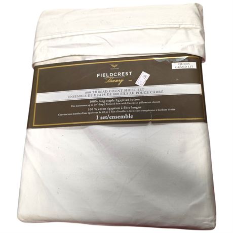 Fieldcrest Luxury Queen 800 Thread Count Sheet Set