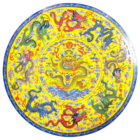 Yellow Ground Imperial Dragon Plate