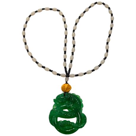 Spinach Green Dragon Pendant