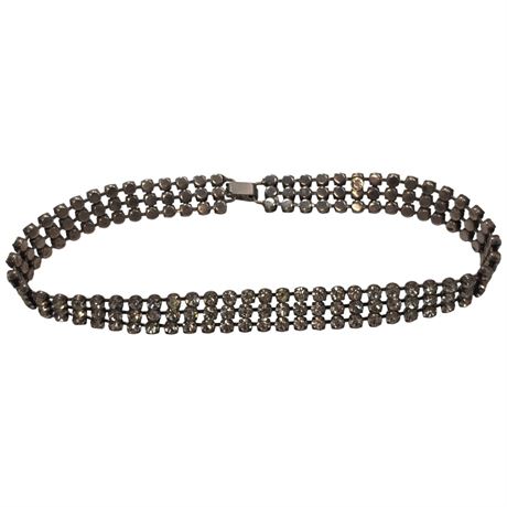 Jay Flex Sterling Silver Rhinestone Necklace