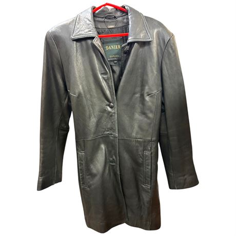 Danier Canada Black Leather Coat