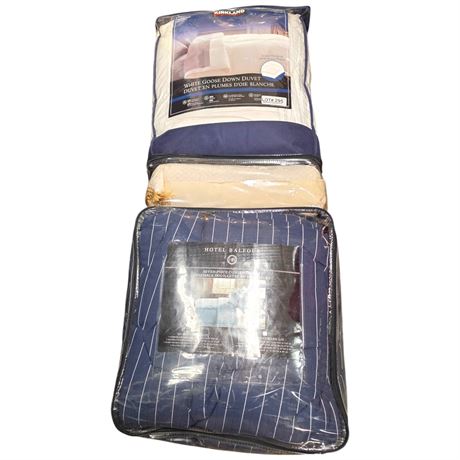 3 Packaged Bedding Items