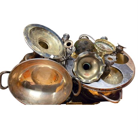 Assorted Copper, Brass And Silver-Tone Metalware