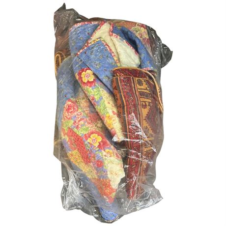 Assorted Quilts, Pillows & Textile Decor