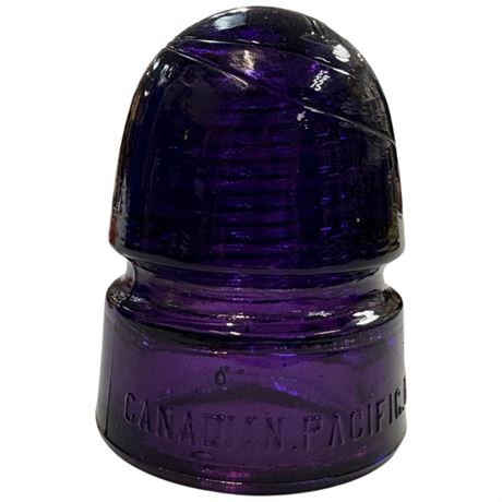 Amethyst Canadian Pacific Ry. Co. Glass Insulator