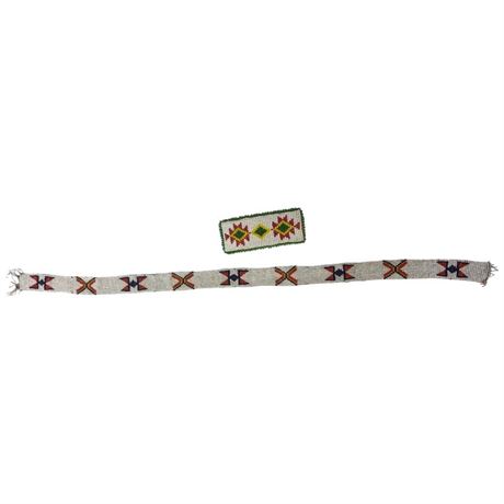 First Nations Glass Beaded Strip And Hair Barrette