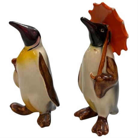 2 Beswick England Penguin Pottery Figurines