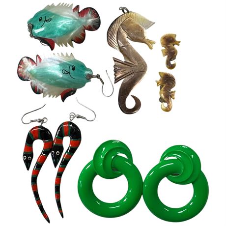 Assorted Novelty Costume Earrings